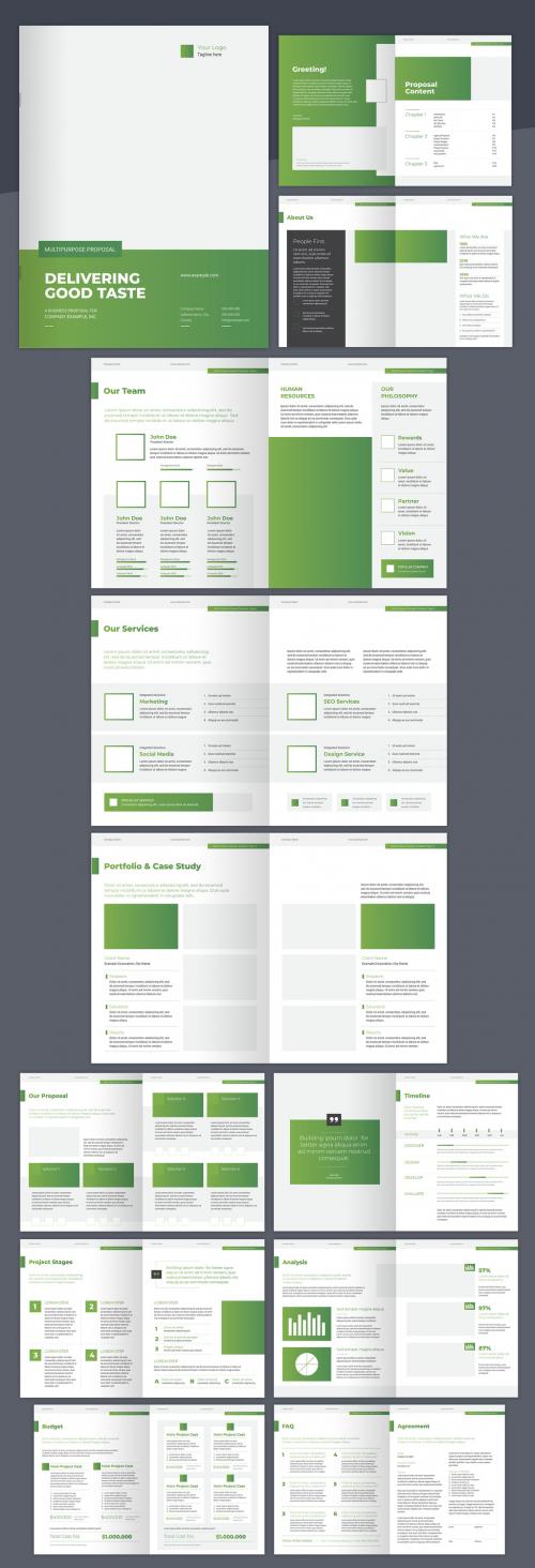 Green Gradient Proposal Layout - 236500101