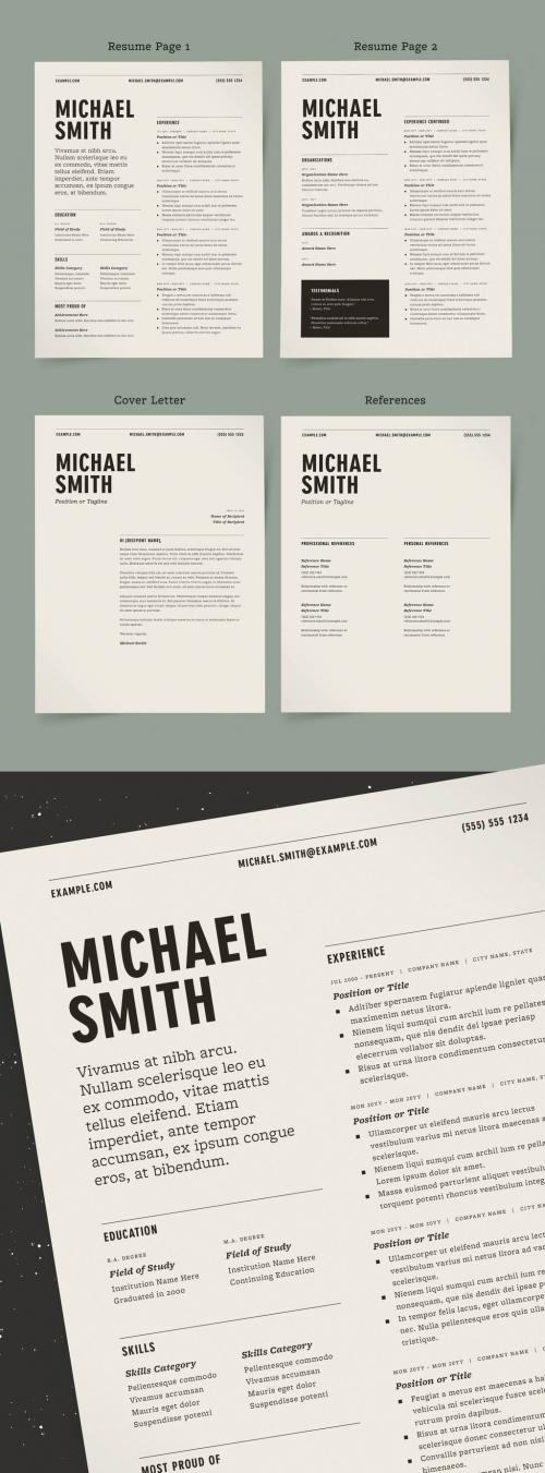 Two Column Resume Layout Kit - 236511150