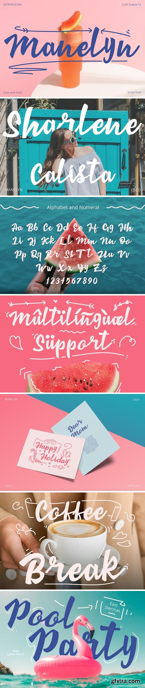 Manelyn &ndash; Cute Script Font