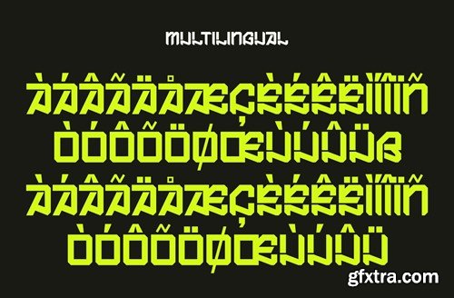 Lozer - A Modern Techno Font QRARPRM