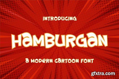 Hamburgan - cartoon font E32WS25