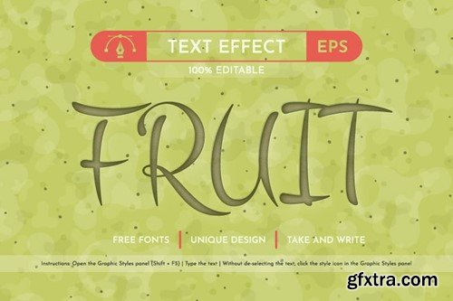 Embossed Apple - Editable Text Effect, Font Style 7MDUB7B