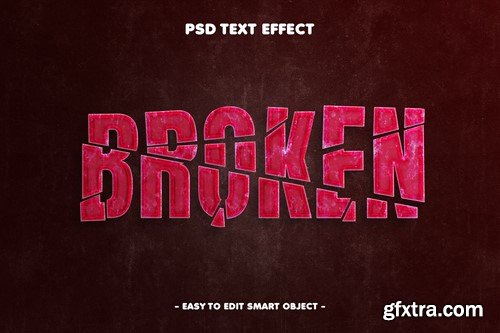 Broken Scattered Text Effect Layer Style CH25598