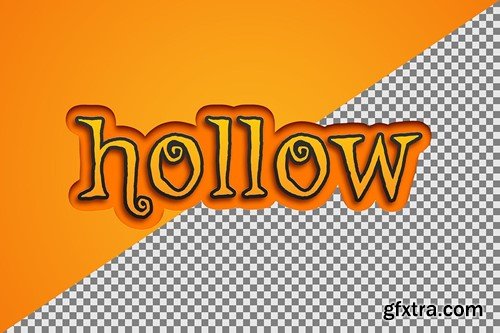 Hollow Text Effect RTXH9RM