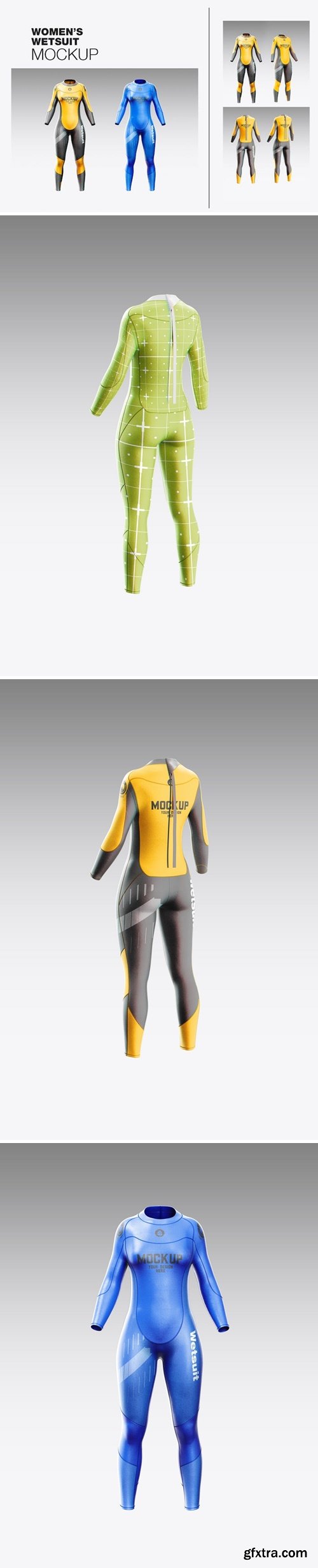 Women&rsquo;s Full Wetsuit mockup QCLM5XD