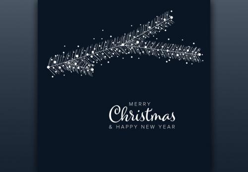 Minimalist Christmas Card Layout - 238273346