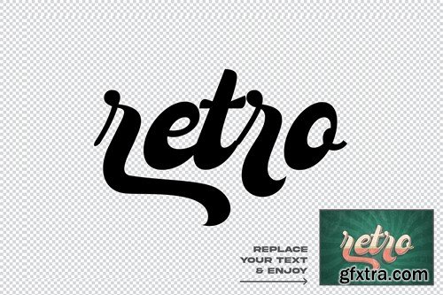 Retro Layer Style PSD Text Effect M2ULMPJ