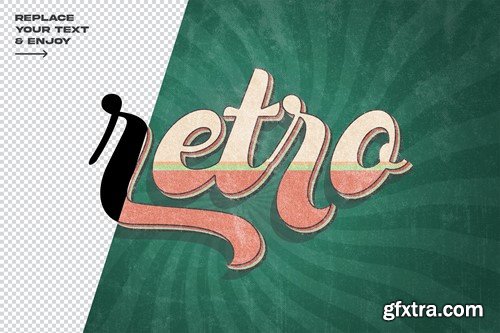 Retro Layer Style PSD Text Effect M2ULMPJ