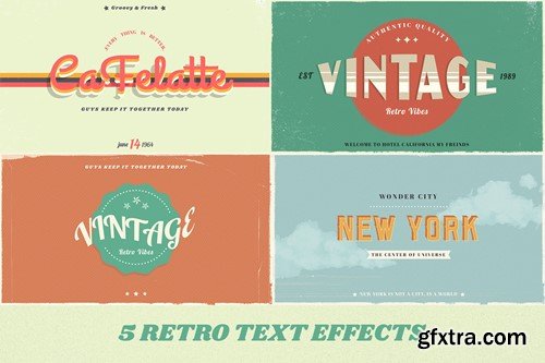 5 Vintage Retro Text Effects NY7AKMR