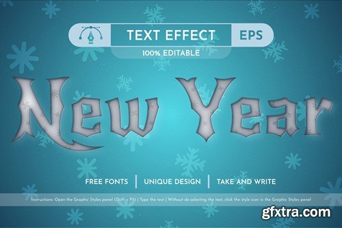 New Year - Editable Text Effect, Font Style PR7KZH6