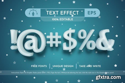 Winter - Editable Text Effect, Font Style UGS354Z