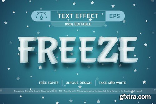 Winter - Editable Text Effect, Font Style UGS354Z