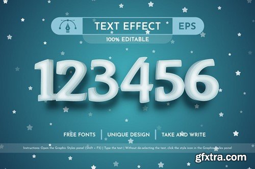 Winter - Editable Text Effect, Font Style UGS354Z