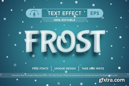 Winter - Editable Text Effect, Font Style UGS354Z