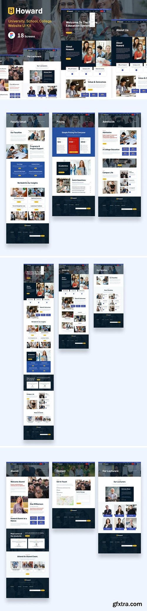 University School College Education Website UI Kit LN8NEBK