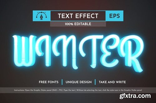 Snowman - Editable Text Effect, Font Style KG4L63G