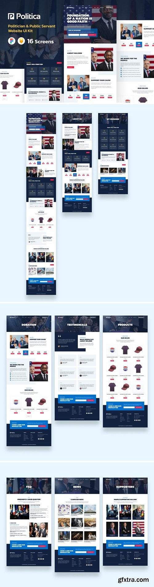 Politician &amp; Public Servant Website UI Template 956TBEY