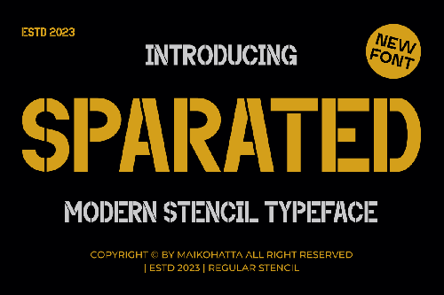Sparated - Modern Stencil Typeface