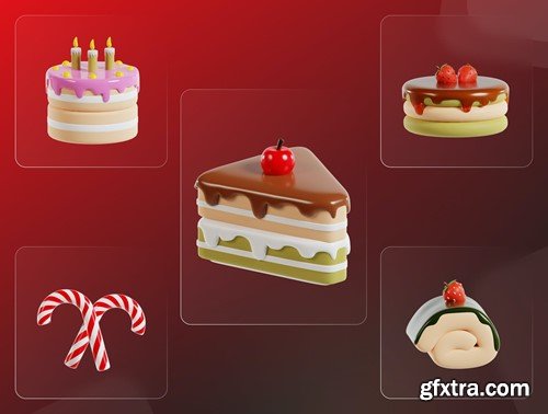 Food Sweet 3D Illustration V3 QNXEM85