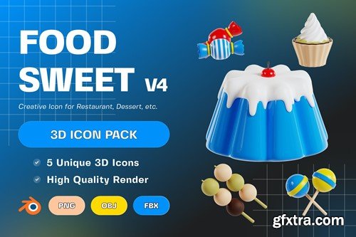 Food Sweet 3D Illustration V4 53X85A8