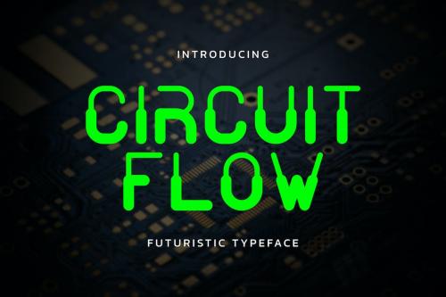 Circuit Flow Futuristic Font