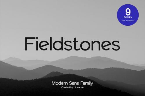 Fieldstones Modern Sans Serif Family Font