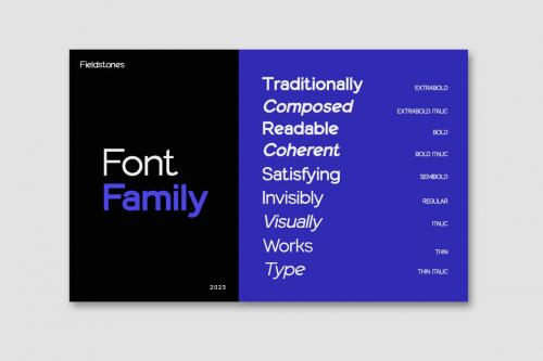 Fieldstones Modern Sans Serif Family Font