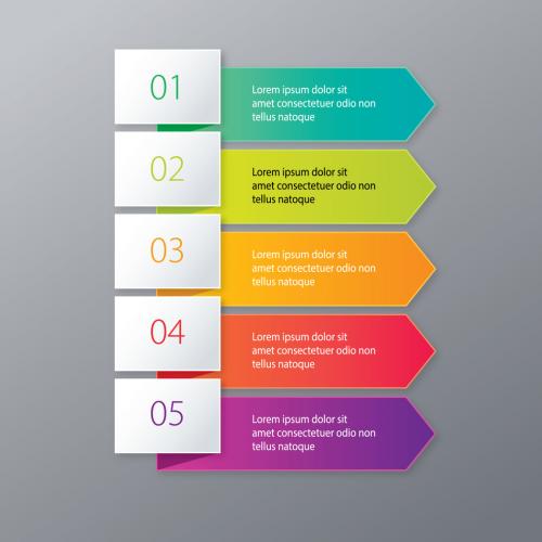 Colorful Business Infographic with Arrow Banners Layout - 238965235