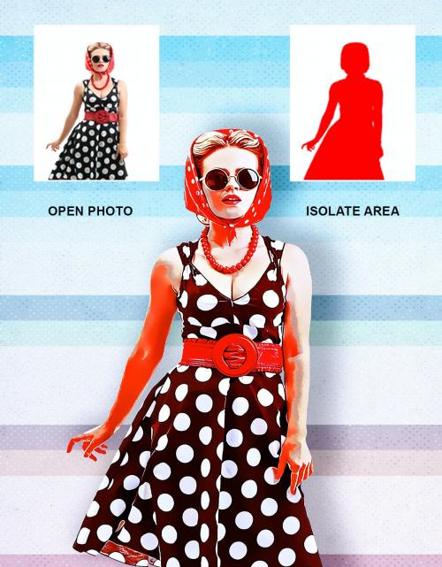 PinUp Retro Effect - Photoshop Action