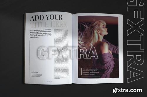 Magazine Mockup with Editable Custom Content 03 QXPV48K