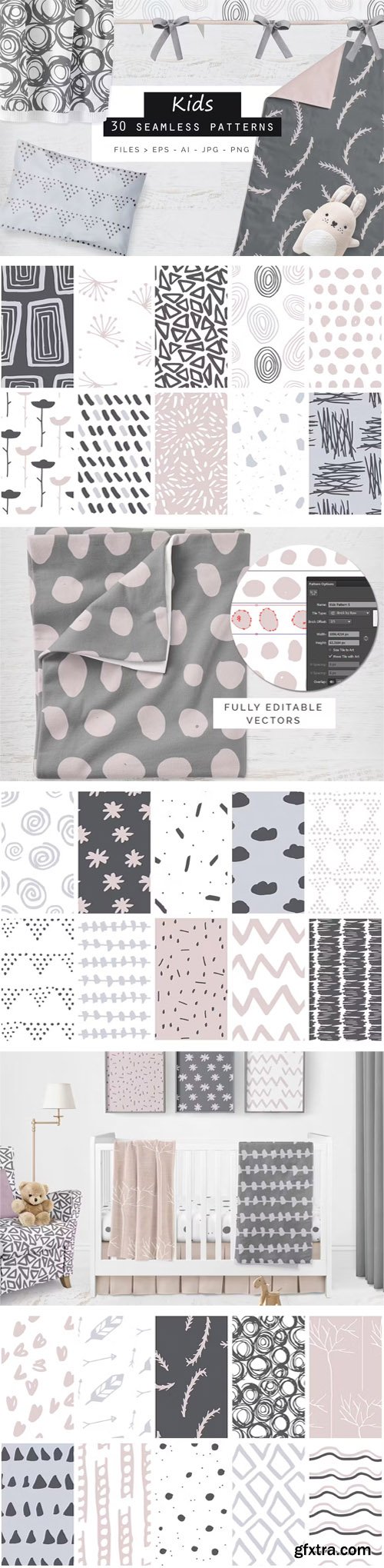 Kids Seamless Patterns Collection