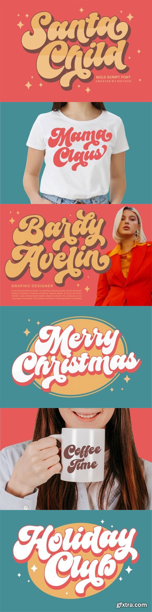 Santa Child Bold Script Font