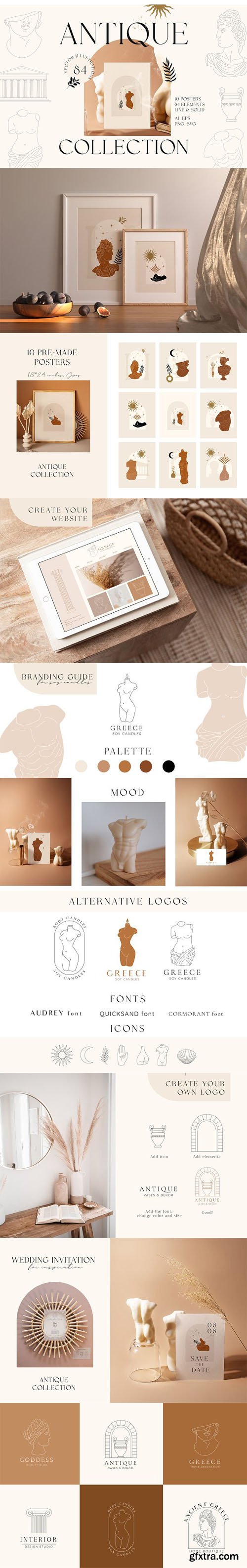 Antique Collection for Illustrator +PNG