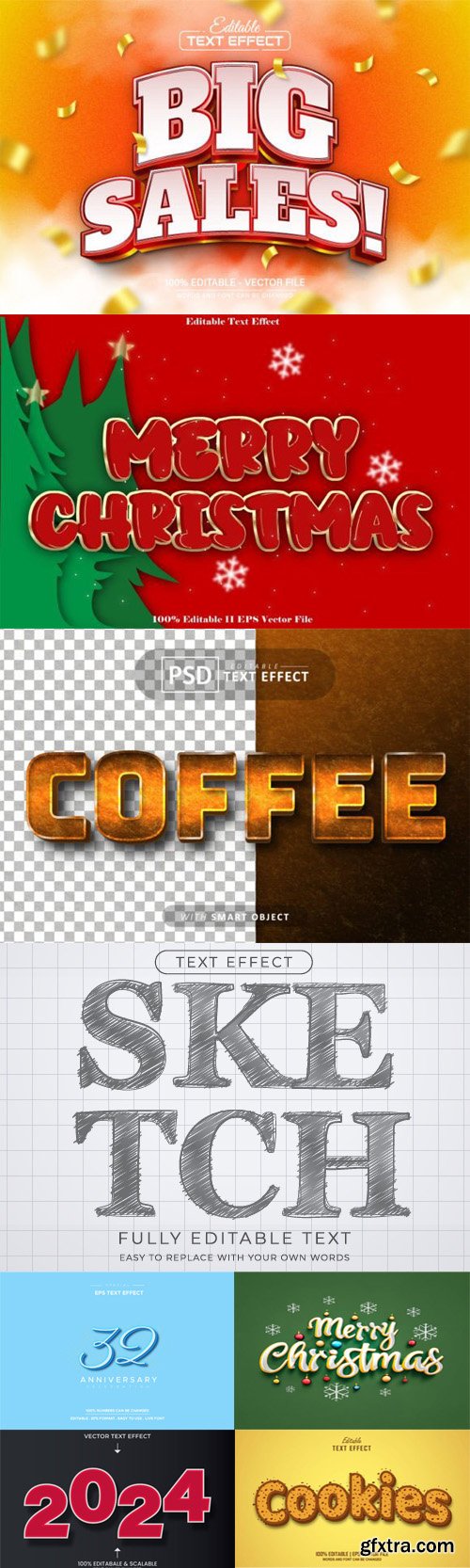 Modern Editable 3D Text Effects for Photoshop & Illustrator