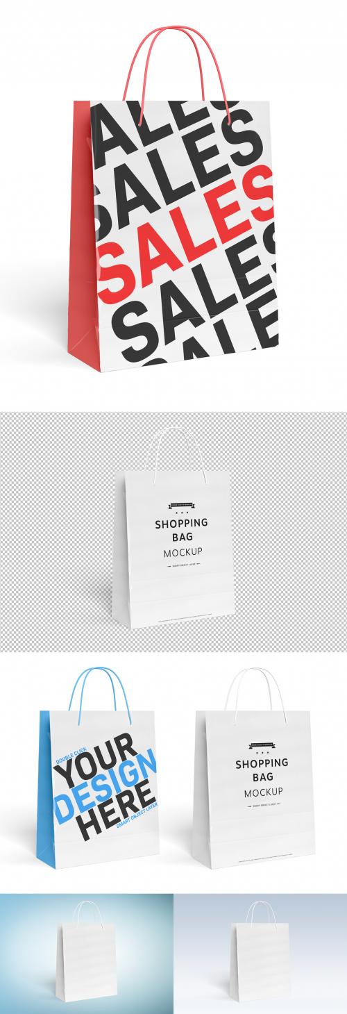 Shopping Bag Isolated on White Mockup - 239754081