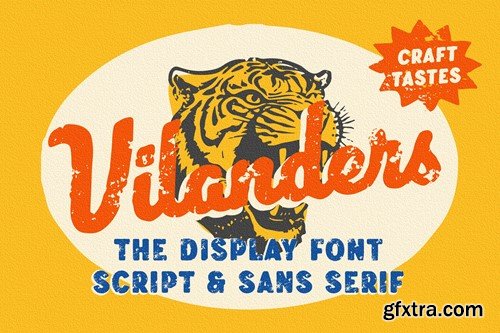 Vilanders - Vintage Stamp Font 7TLCPT3