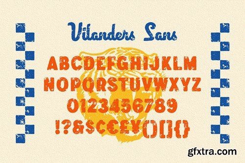 Vilanders - Vintage Stamp Font 7TLCPT3