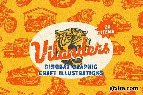 Vilanders - Vintage Stamp Font 7TLCPT3