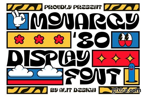 Monarqy Funky Retro Typeface DR4TRGA