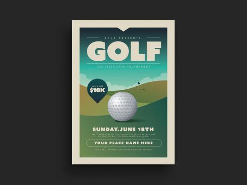 Golf Tournament Flyer Layout - 240757202