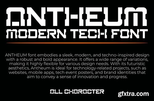 Antheum - A Modern Techno Font XCQ7Z6V