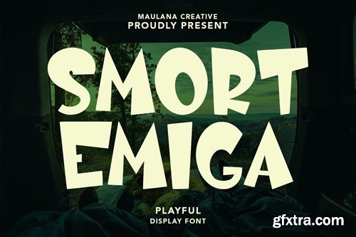 Smort Emiga Playful Display Font Q8BYCEQ