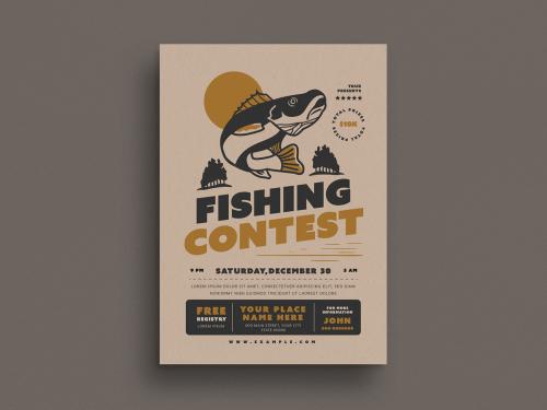 Fishing Contest Event Flyer Layout - 240757860