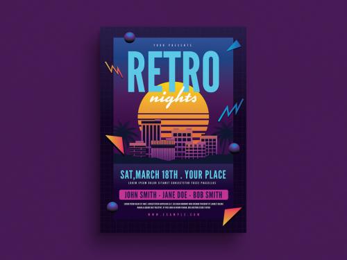 Retro Flyer Layout - 241472476