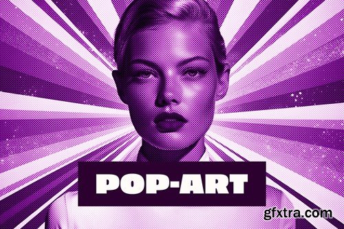 Pop-Art Halftone Photo Effect QT6VYCT