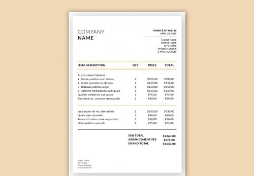 Business Invoice Layout - 241767110