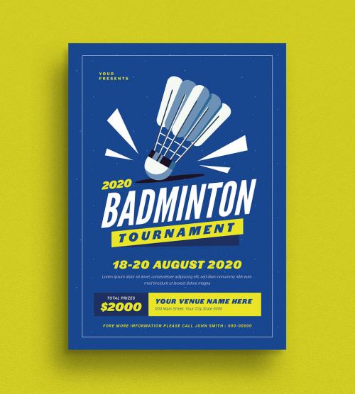 Badminton Flyer Layout - 242203533