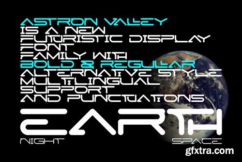 Astron Valley - Futuristic Display Font TFQDSFZ