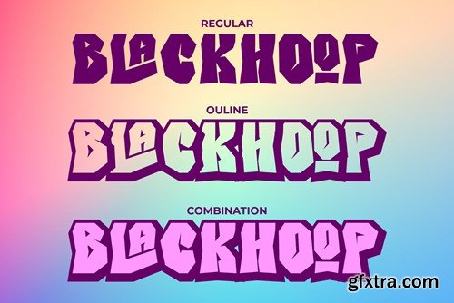 Blackhoop - Layered Display Font NKTR4HE