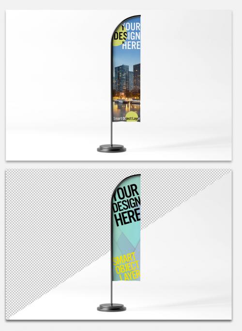 Flag Advertisement Mockup - 242687616